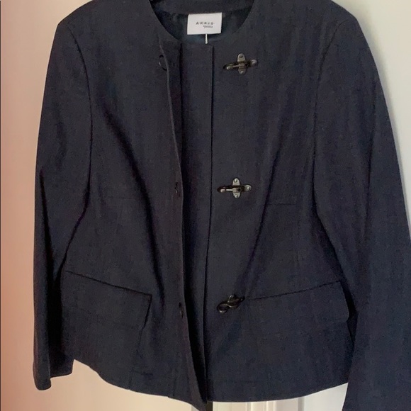 Akris Punto Chambray 3/4 Sleeve, Swing Back Jacket - Picture 3 of 6